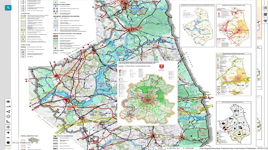obraz przedstawia kawałek planu zagospodarowania przestrzennego województwa podlaskiego