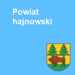 obraz w kształcie kwadratu z logiem powiatu hajnowskiego